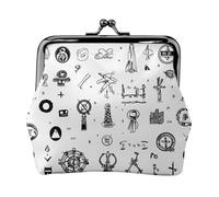 Sign Language Alphabet. Print Women'S Kiss Lock Coin Pouch, Mini Wallet For Cards And Lipstick, Soft Compact Purse