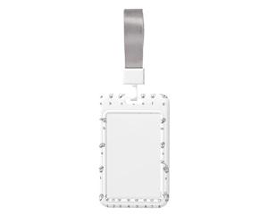 Sign Language Alphabet Printed Card Badge Holder with Neck Strap, Vertical Cards Holder Anti-Scratch and Easy-Scan, for Office, School