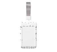 Sign Language Alphabet Printed Id Badge Holder with Neck Strap Vertical Waterproof Name Card Holder for Office School