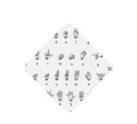 Sign Language Alphabet Printing 10 Pcs Car Air Freshener Fragrant Sheets,Car Hanging Accessories With Strings For Decor