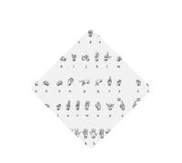 Sign Language Alphabet Printing 10 Pcs Car Air Fresheners Cards For Scented Hanging Sheets For Bathroom With Rope