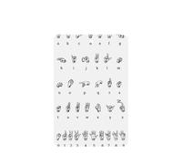 Sign Language Alphabet Printing 10 Pcs Car Air Fresheners Cards For Scented Hanging Sheets For Bathroom With Rope