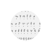 Sign Language Alphabet Printing 10 Pcs Car Air Fresheners Cards For Scented Hanging Sheets For Bathroom With Rope