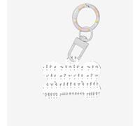 Sign Language Alphabet Printing Cute Acrylic Dogs Tag Double Side Bone Shap Id Tags with Keychain for Pet Crafts Decorations
