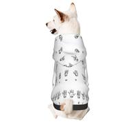 Sign Language Alphabet Small Pets Wear Hoodies,Dog Jumper Sweatshirt,Warm And Lightweight, Soft Texture, Easy To Wear