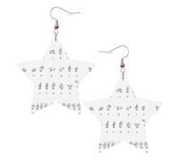 Sign Language Alphabet Statement Earrings for Women, Star Drop Earrings, Elegant Dangle Jewelry for Formal Gatherings