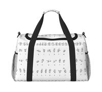 Sign Language Alphabet Travel Duffel Bag Weekend Bag Weekender Overnight Carry On Hand Bag Workout Sport Hospital