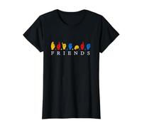 Sign Language Friends Deaf Awareness ASL Hearing Loss Tragic Value Graphic T-Shirt, Women, Black, XL