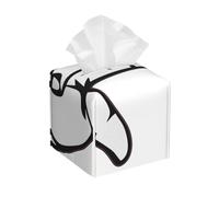Sign Language I Love You Square PVC Tissue Box Cover Modern Decorative Holder for Bathroom Vanity