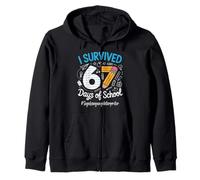 Sign Language Interpreter Survived 67 Days Of School Humor Zip Hoodie