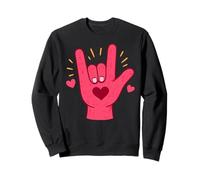 Sign Language Love Gesture ASL Interpreter Sweatshirt