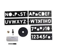 Sign Making Kit Plastic Cutting Lightweight Reusable Letter and Number Stencil Template for Woodworking Billboard Engraving Black 4 Letter 2 Digital Templates