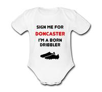 SIGN ME FOR DONCASTER PERSONALISED Unique Baby Vest Baby Grow Babygrow Boys Girls Onesie FOOTBALL ROVERS