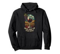 Sign Me Up For Wine Vineyard Grapes Red Wine Pullover Hoodie