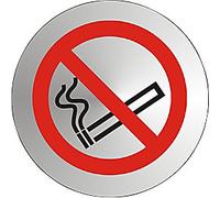 Sign No Smoking Adhesive Stainless Steel
