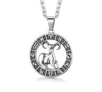 Sign Pendant s for Women Men Stainless Steels Leo Constellation Horoscope Medallion Retro Celestial Astrology Jewelry
