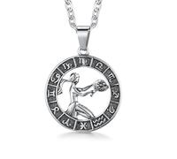 Sign Pendant s for Women Men Stainless Steels Leo Constellation Horoscope Medallion Retro Celestial Astrology Jewelry