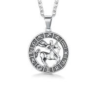 Sign Pendant s for Women Men Stainless Steels Leo Constellation Horoscope Medallion Retro Celestial Astrology Jewelry