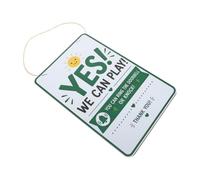 Sign Plaque Playtime Hanging Sided Iron Double Reversible Door