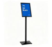 Sign Poster Stand - Adjustable Heavy Duty Pedestal Sign Holder with Acrylic Frame for Floor Display Menu