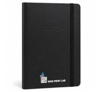 Sign Print Lab Personalised 2027 Day a Page Diary, A4/A5 PU Leatherette Daily Planner, Embossed Custom Name Journal for Office, Work, Business, Students & Professionals