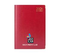 Sign Print Lab Personalized 2026 Diary - A4 / A5 Size Day-a-Page, Appointment (RED, DAY A PAGE PADDED)