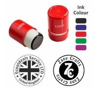 Sign Print Lab Personalized Rubber Stamp Custom Rubber Stamp for Business || Up to 3 Lines of Text || Company Stamp Small Size (36x36mm) Round Stamps || 10 Fonts to Choose