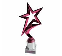 Sign Print Lab Rising Star Award Gold/Silver/Pink 22.5 cm (9'') For Star Performer-Free engraving (Pink)