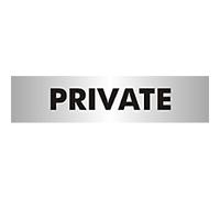 Sign Private Wall Mounted PVC (Polyvinyl Chloride) 19 x 4.5 cm