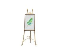 Sign Stand, Display Easel 120/150cm Tall, Portable & Adjustable Tripod Easels Stand, for Canvas Paintings, Signs, Posters, Event Signs, Easy Folding Metal Easels, Black/Gold(Gold,120cm)