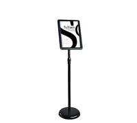 sign stand, Snap open frame,360° Rotation,Outdoor Indoor Standing Display Sign Holders for commerical, directional use 17.72 * 24.57inch white(Black,12.87 * 17.72inch)