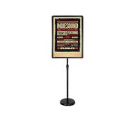 sign stand, Snap open frame,360° Rotation,Outdoor Indoor Standing Display Sign Holders for commerical, directional use 17.72 * 24.57inch white(Black,17.72 * 24.57inch)