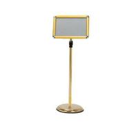 sign stand, Snap open frame,360° Rotation,Outdoor Indoor Standing Display Sign Holders for commerical, directional use 17.72 * 24.57inch white(Golden,9.45 * 12.87inch)