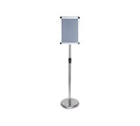 sign stand, Snap open frame,360° Rotation,Outdoor Indoor Standing Display Sign Holders for commerical, directional use 17.72 * 24.57inch white(White,9.45 * 12.87inch)