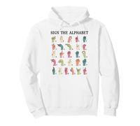 Sign The Alphabet Vintage American Sign Language ASL Pullover Hoodie