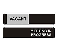 Sign Vacant/Meeting Wall Mounted PVC (Polyvinyl Chloride) 25 x 5 cm