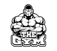 Sign Vinyl Wall Decal Gorilla Beast Mode Sign Wall Sticker Home Wall Decor Fitness Workout Decals Poster Small - 28x34cm