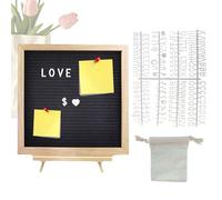 Sign with Die Cut Letters | Wooden Frame with Letters Felt Customisable | Editable Panel for Rustic Messages for School Hospital Bar Activities