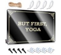 Sign With Skeleton Key Decor Folded Edge - Bathroom Rules Quotes Wall-mounted Celestial Wall Decor | Unusual Wall Decor For Office & But First, Yoga