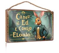 Sign Wood Of I Saw That Funny Door Window Rabbit In Suit: A Forest Tale Of Fashion And Friendship Wooded Sign Funny Office Gifts For Coworkers House Decor Clear(15X28CM)