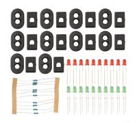 Signal Discs HO OO for Track with LED Set of 10 Signal Discs | Robust ABS housing, sturdy construction, weatherproof, detailed for look, durable material