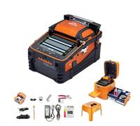 Signal fire New Model AI-9 Fusion Splicing Six Motor Core Alignment Fiber Fusion Splicer Automatic FTTH Fiber Optical Welding Splicing Machine Splicing 5S Heating15S, Orange, 135*198*122mm