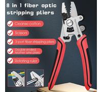 Signal Fire ZSQ-09 9 in 1 Optical Fiber Stripper Optic Fiber Stripper Scissors Wire Stripping Pliers Add Cleaning Cotton