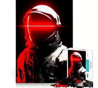 Signal from Nowhere - Astronaut with Red Visor 1000 Piece Jigsaw Puzzles for Adults Memory Boost Family Joy Pattern Assembly Santa Wish Pick 50x75cm