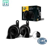 HELLA Trumpet Horn - OE-CONNECT HORN TE26 SET - 12V - 110dB(A) - Frequency range from: 400Hz - Frequency range to: 500Hz - High Tone/Low Tone - Electric - Quantity: 2 - 3FH 012 010-061