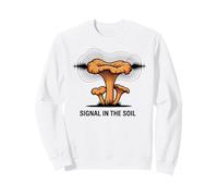 Signal In The Soil Chanterelle Mushroom Sound Wave Sweatshirt