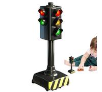 Signal Indicator Toy - Small Road Signs, Pedestrian Alert Lamp, Child Traffic Trainer | Bright Light Display Promotes Motor Skills, Interactive Stop Signal Encourages Responsibility Urban Play Environ