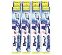 Signal Toothbrush X12 Medium White System with Intense Shine Enamel Teeth Plus White (Pack of 12)