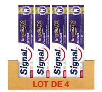 SIGNAL - Toothpaste Integral 8 Complete Prebiotic Effect - 3 x Effective All-Round Protection - 96% Ingredients of Natural Origin (4 x 75ml)