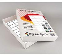 Signalinkjet Multi-Purpose FBA A4 White Self-Adhesive Labels - Die Cut 63.5 x 29.6mm - 27 Labels per Sheet - 100 Sheets per box/2700 Labels per Pack